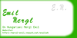 emil mergl business card